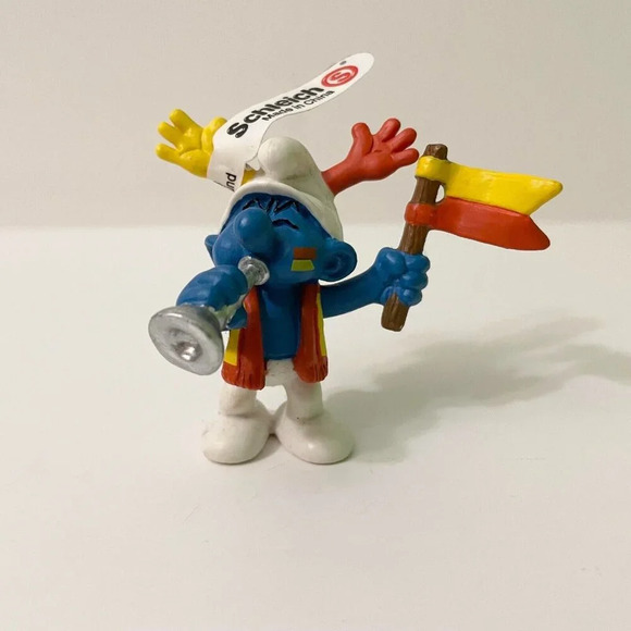Smurfs Soccer Fan Schleich Figure Peyo PVC Toy Figurine - Picture 1 of 13